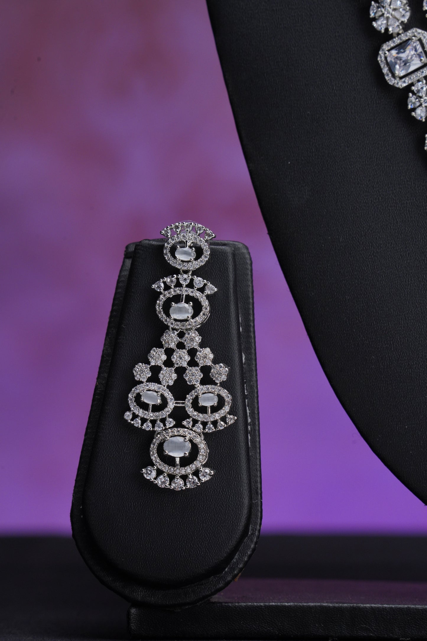 NJCM289 - Cubic Zircon Milk White Layered set