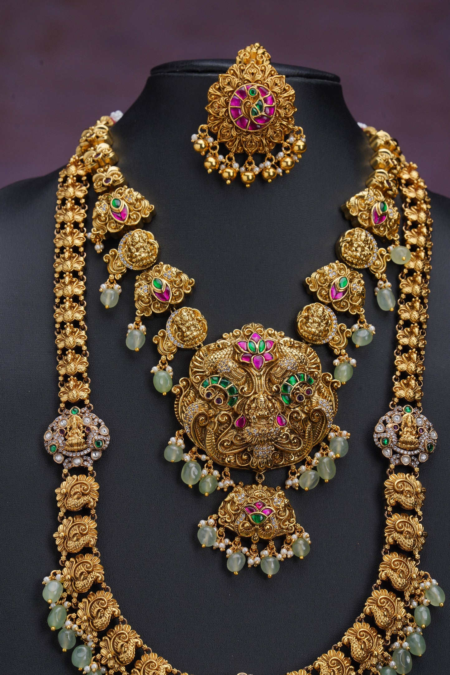 NJCM294 - Goddess Lakshmi themed temple layered set