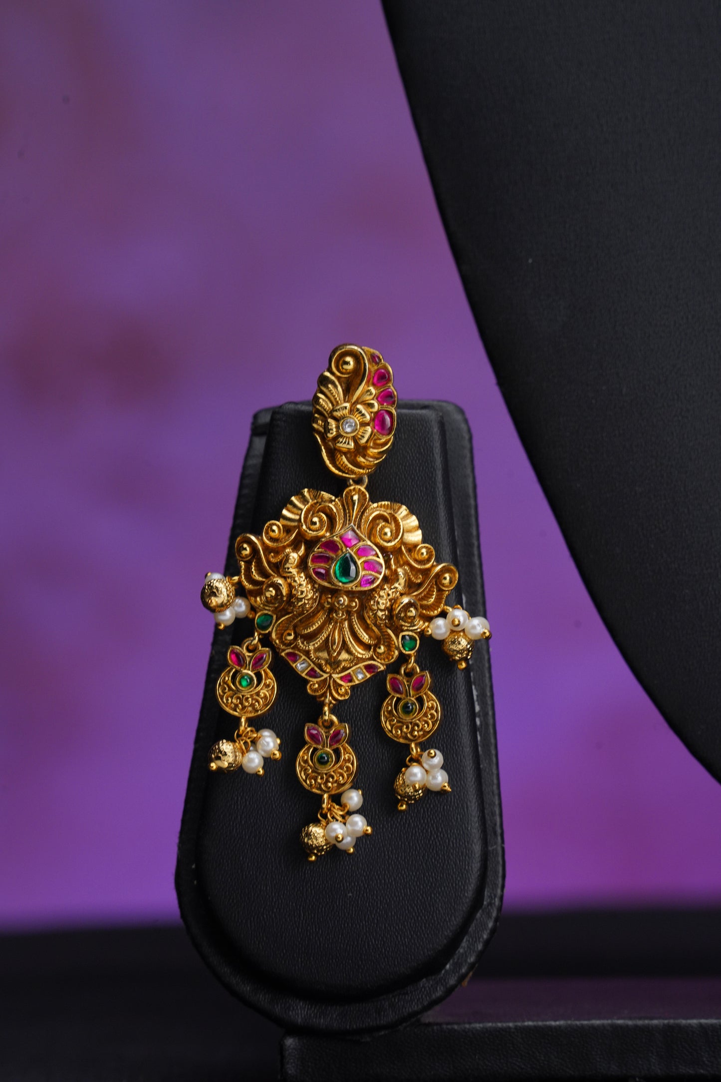 NJNS188 - Antique Jadau Kundan Necklace set