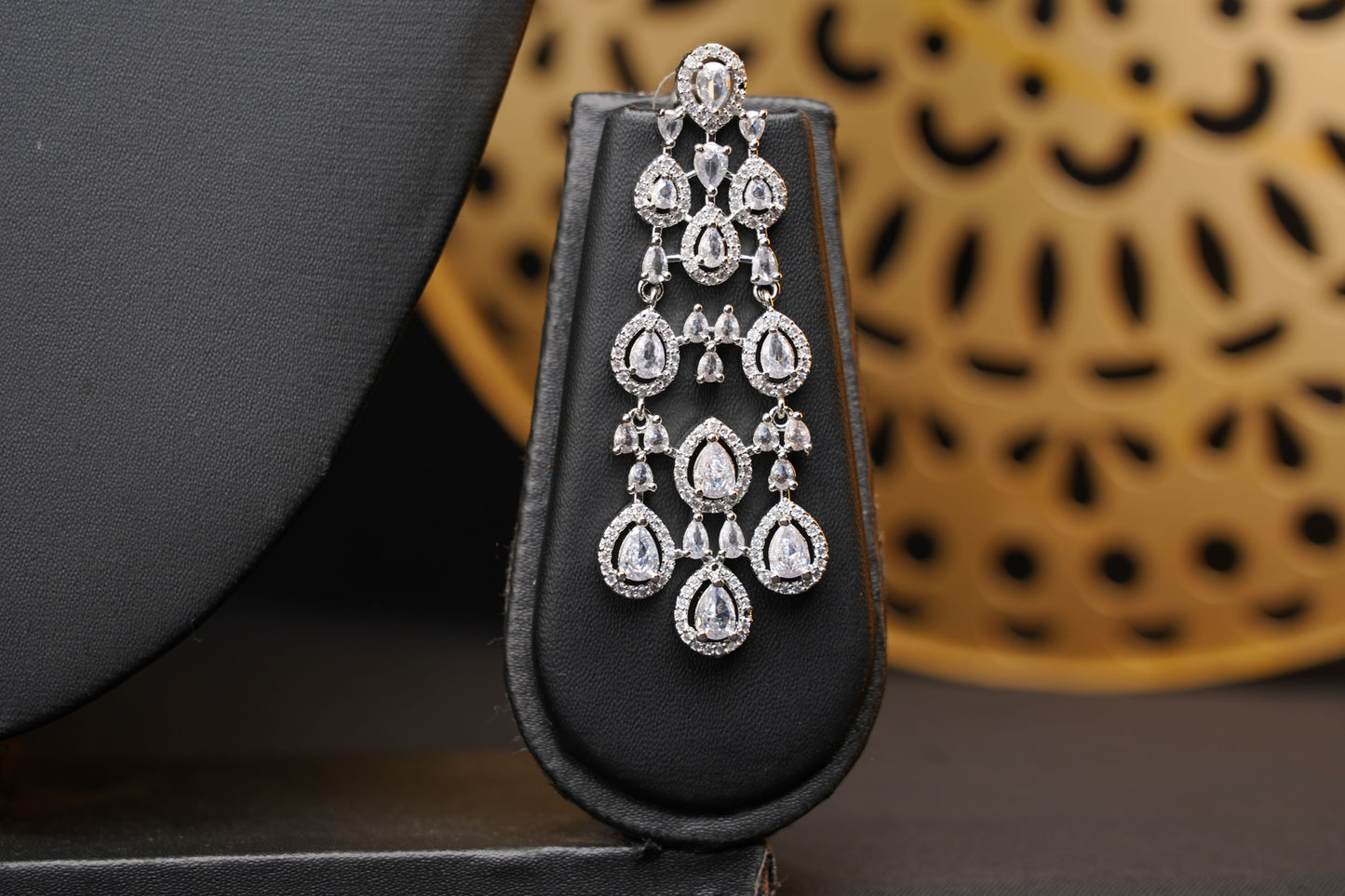 NJLS196 - Cubic Zircon Long Necklace set