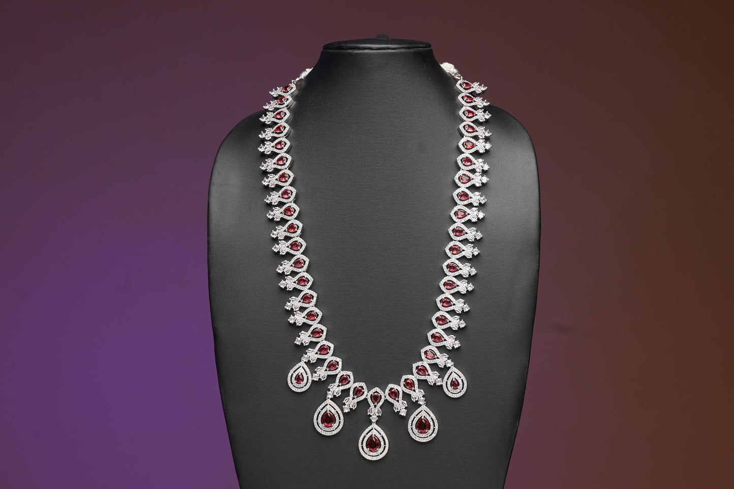NJN230 - Royal cubic zircon long Necklace