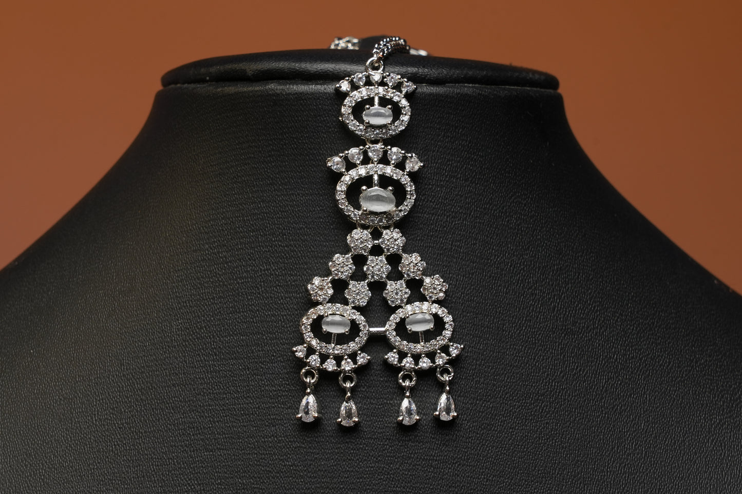 NJNS213 - Royal Zircon Jaali Necklace set