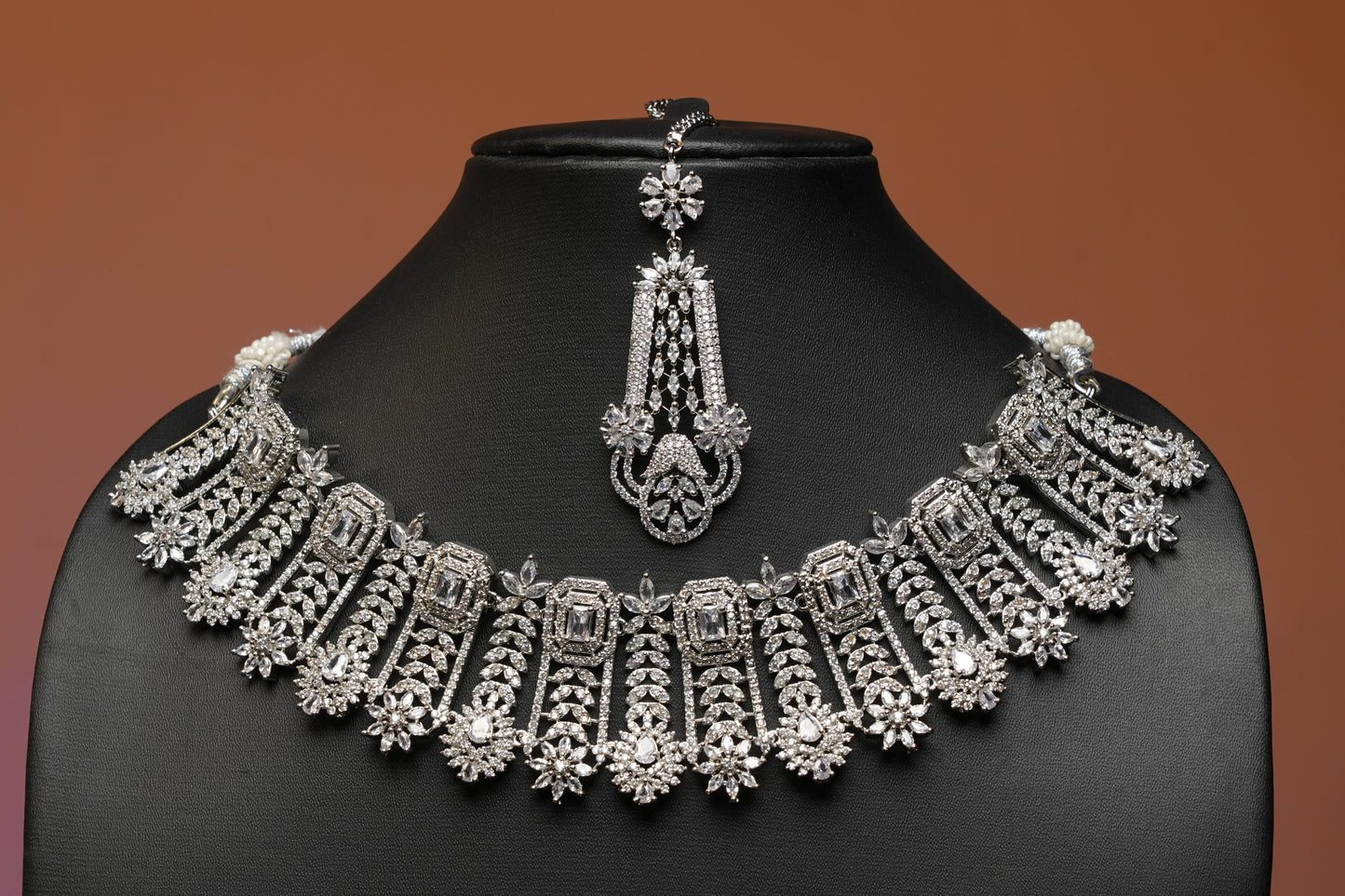 NJNS221 - Cubic Zircon Necklace set