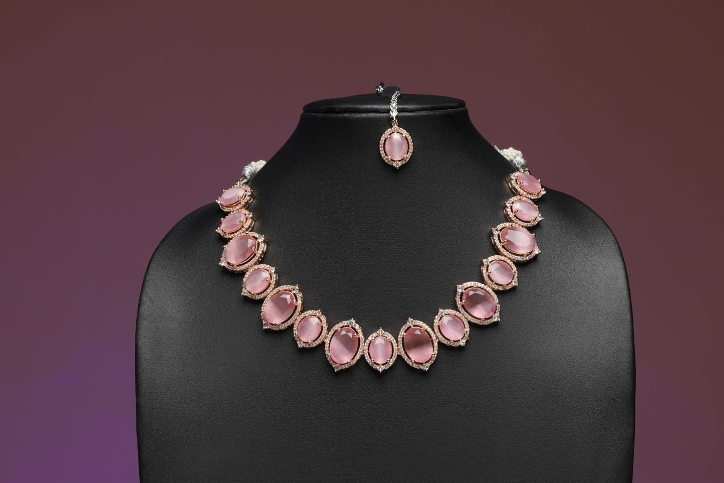 NJNS199 - Pink Faux Diamond set