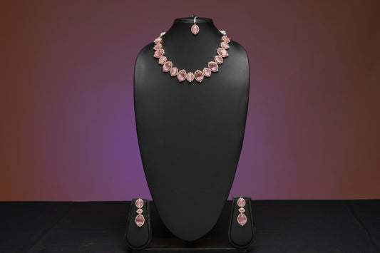 NJNS199 - Pink Faux Diamond set