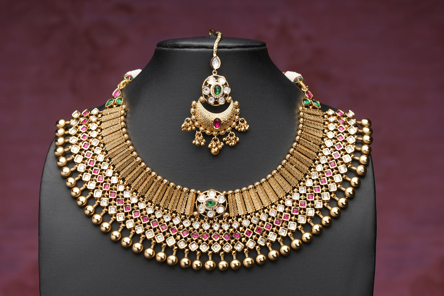 NJNS198 - Royal Rajwadi Kundan Necklace