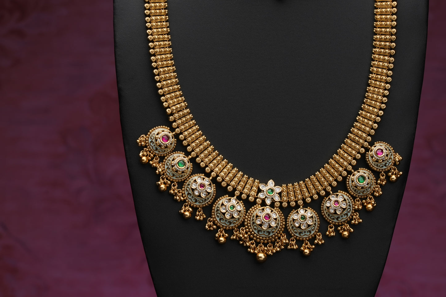 NJCM241 - Meenakari Kundan Necklace set