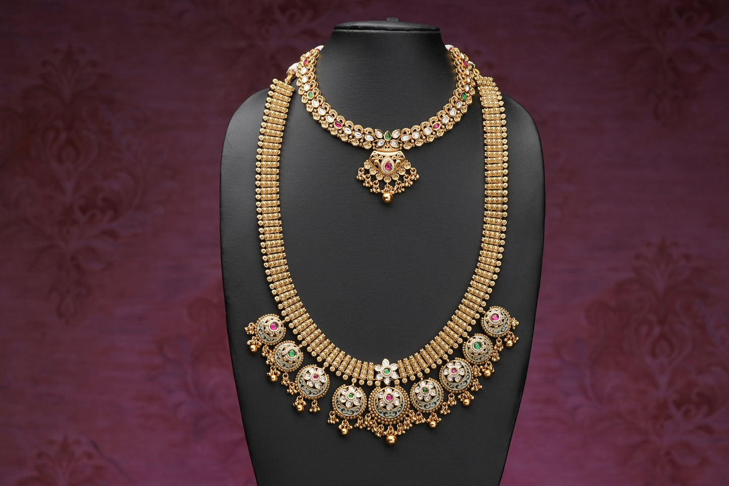 NJCM242 - Traditional Kundan Necklace set