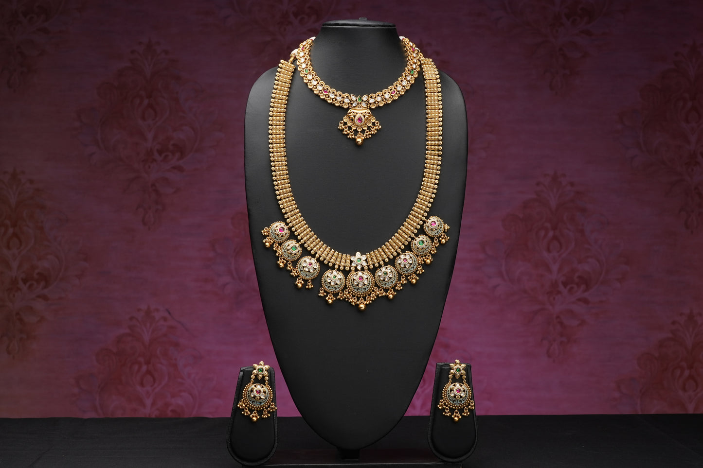 NJCM242 - Traditional Kundan Necklace set