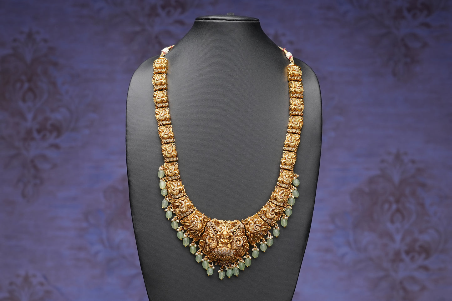 NJLS208 - Peacock themed Long Necklace set