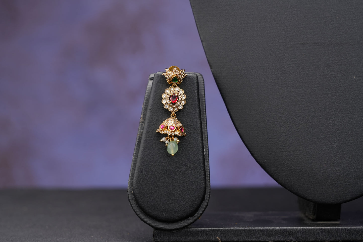 NJNS212 - Victorian Design Kundan short Necklace set