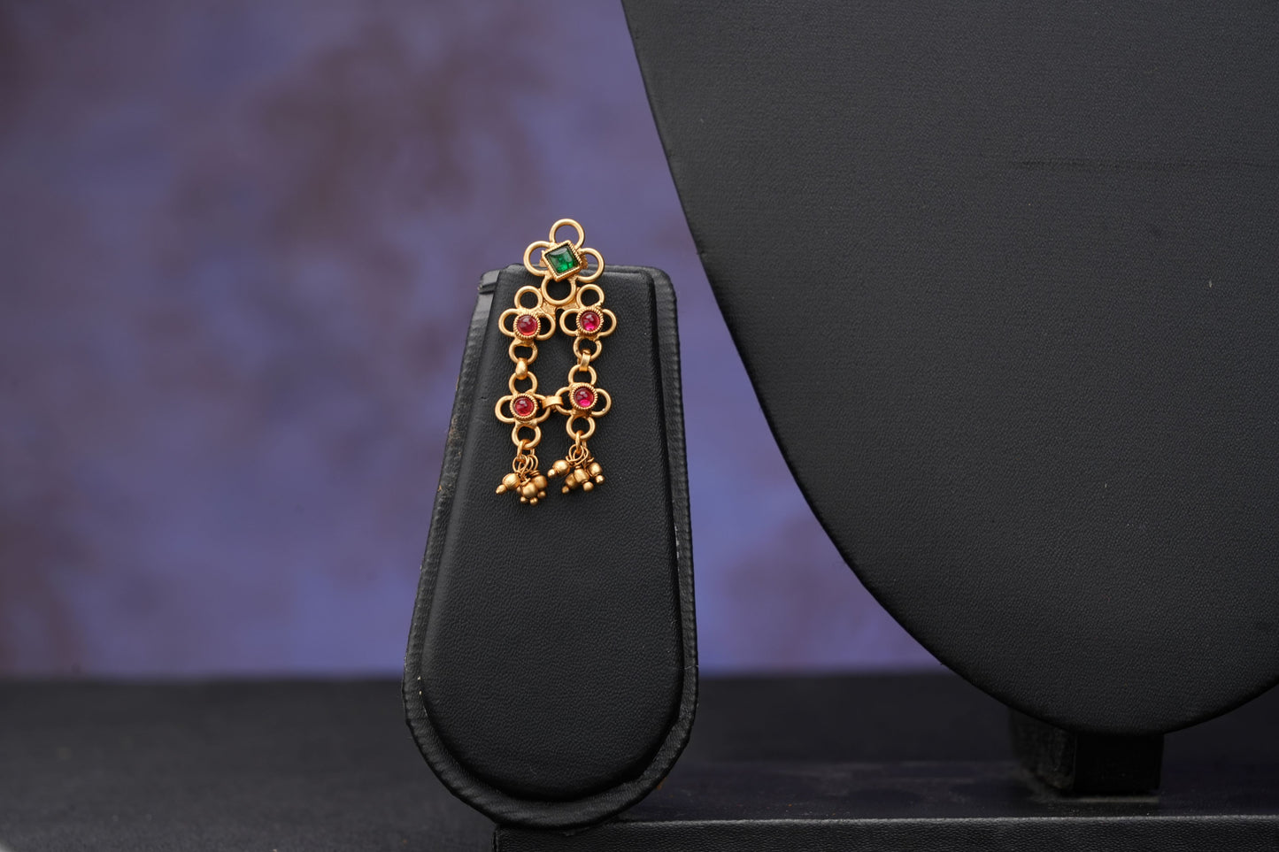 NJNS203 - Gold plated Jaali necklace set