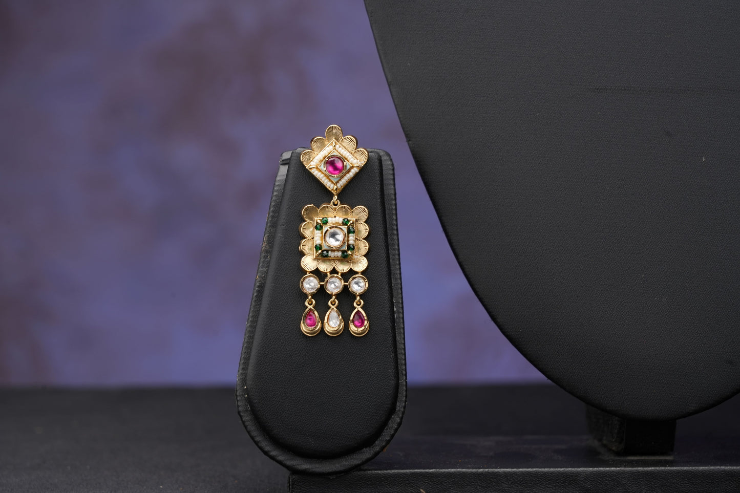 NJLS215 - Mid Length Meenakari Necklace set