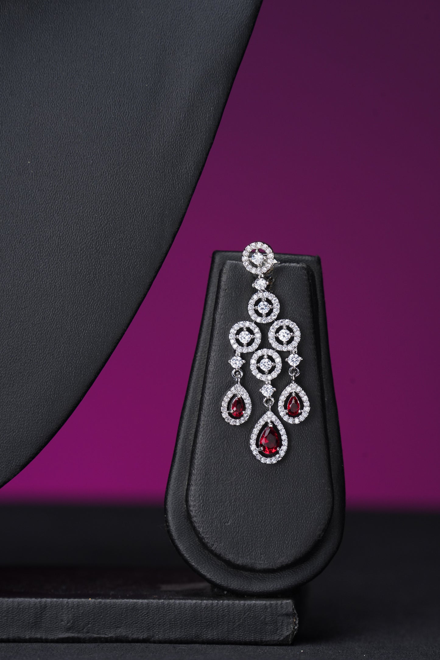 NJNS133 - Ruby Doublet stone Necklace set
