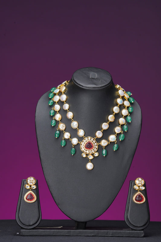 NJPS175 - Baroque pearl Necklace set