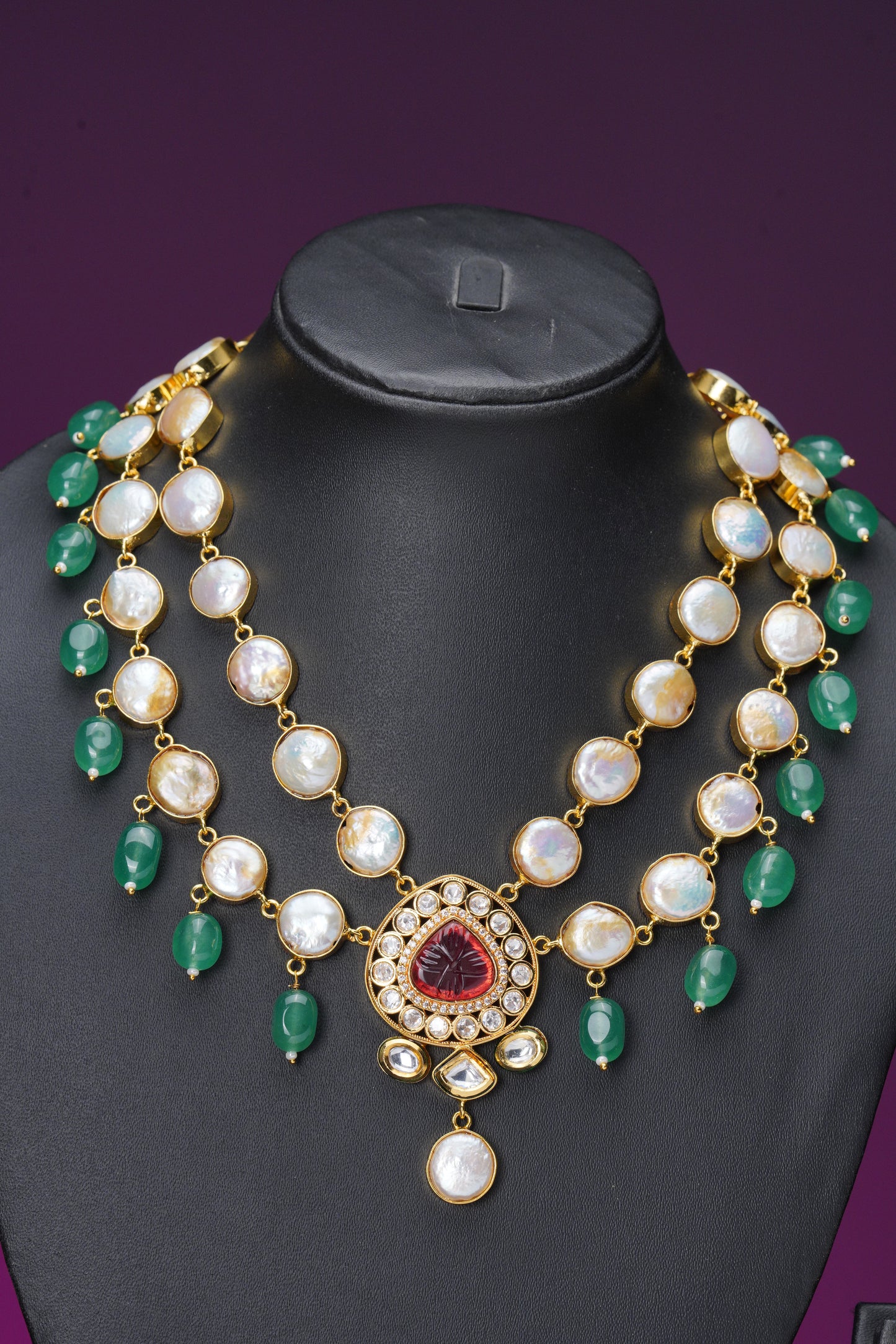 NJPS175 - Baroque pearl Necklace set