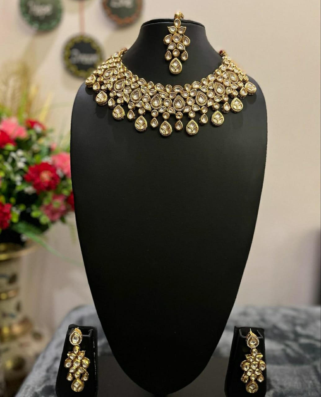 NJNS128 - Handcrafted Kundan Necklace set