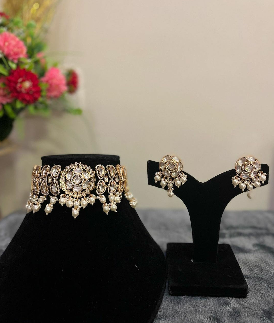 NJCS127 - Uncut Polki Choker set