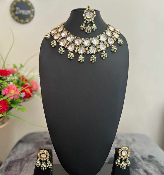 NJNS153 - Handcrafted kundan Necklace set