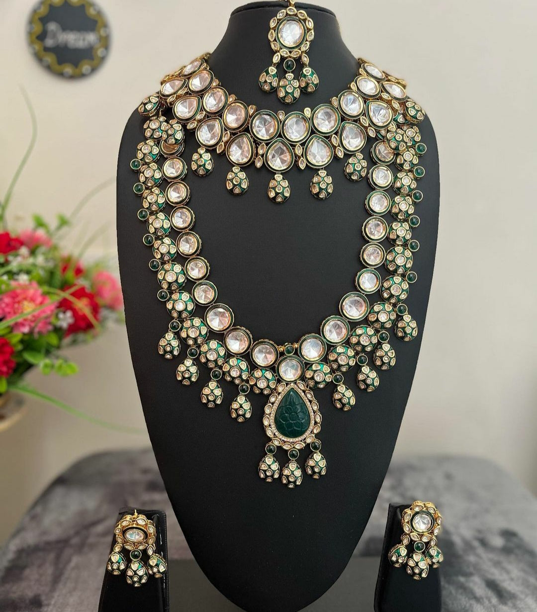 NJCMS186 - Handcrafted Kundan combination set