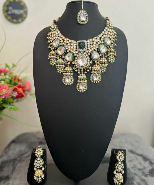NJNS184 - Moissanite polki set
