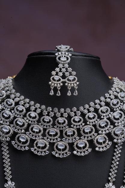 NJCM289 - Cubic Zircon Milk White Layered set