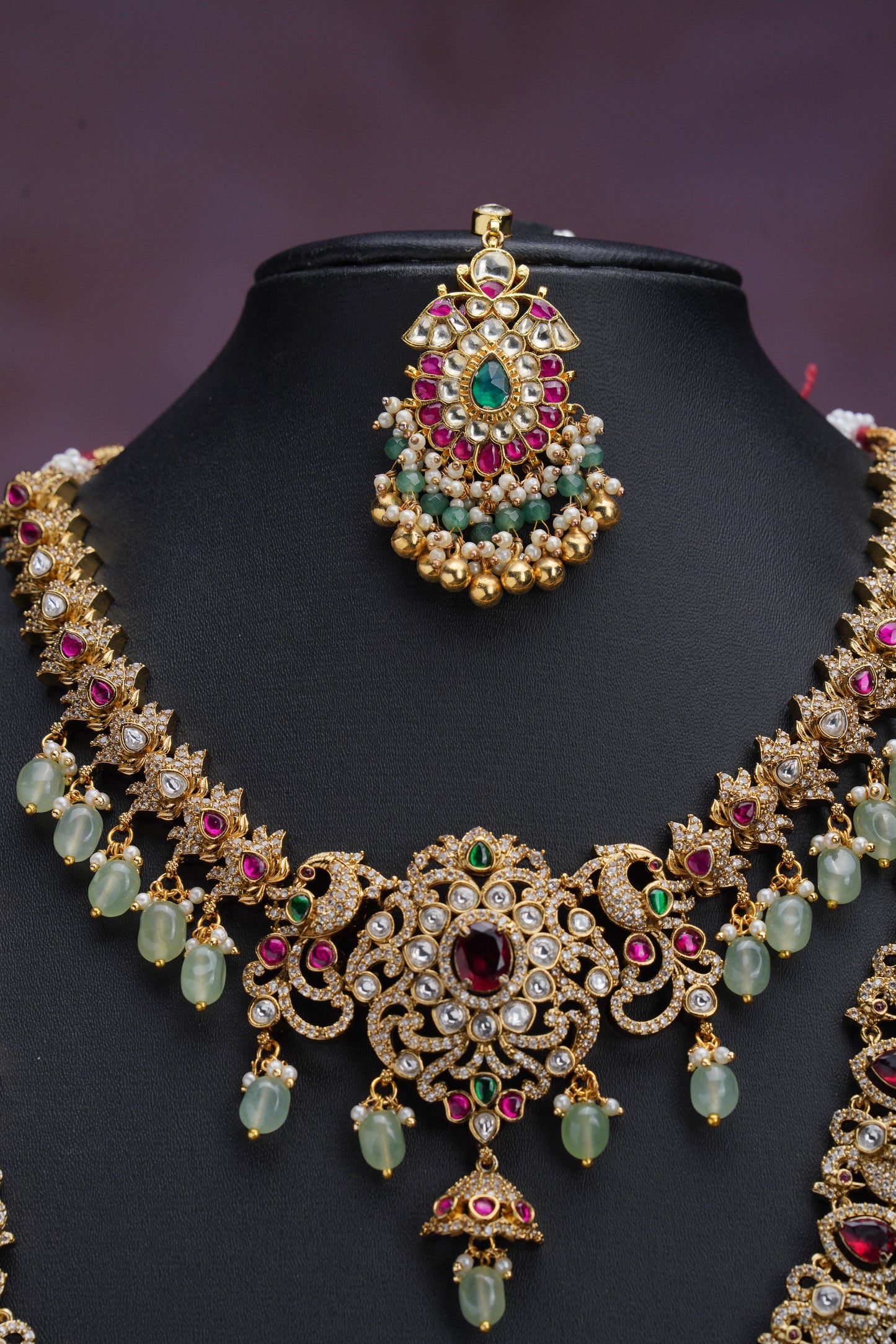 NJCM291 - Victorian style Kundan Layered set