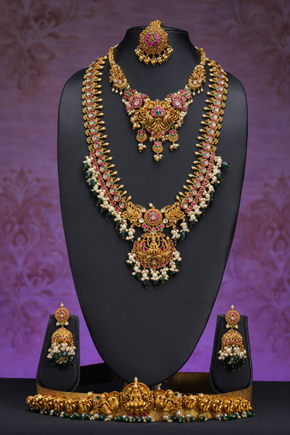 NJCM292 - Antique Jadau Kundan Layered set
