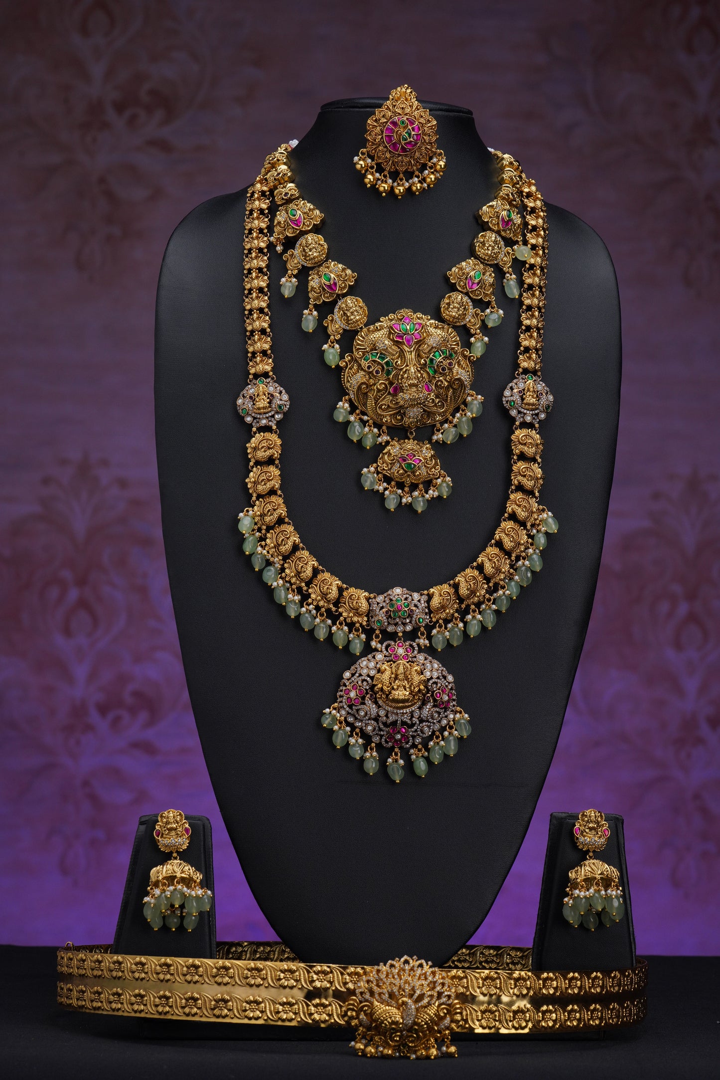 NJCM294 - Goddess Lakshmi themed temple layered set