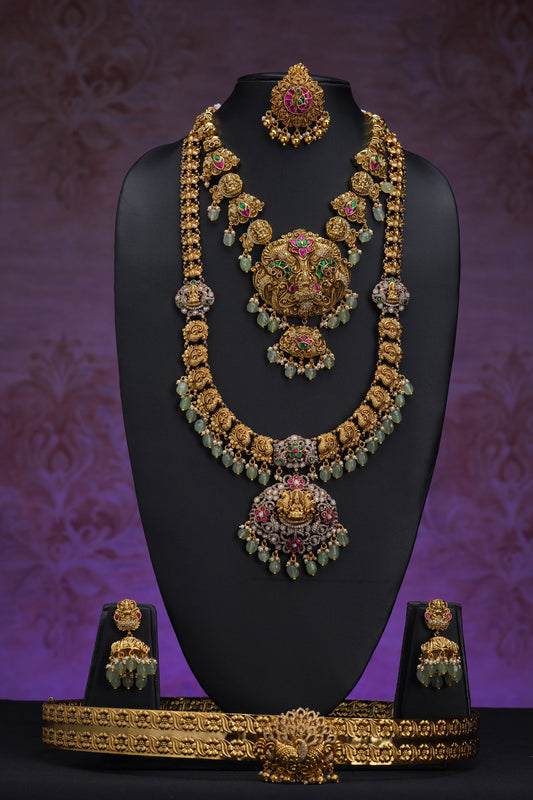 NJCM294 - Goddess Lakshmi themed temple layered set