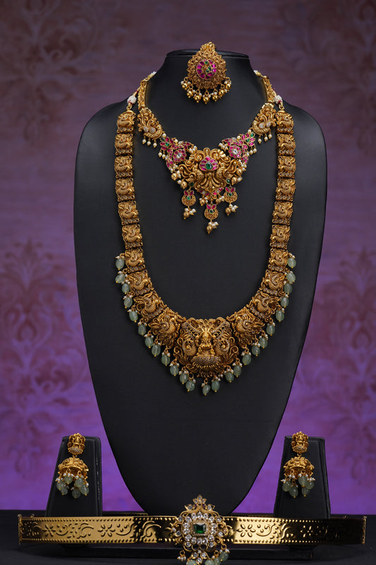 NJCM295 - Antique style Jadau Kundan Layered set