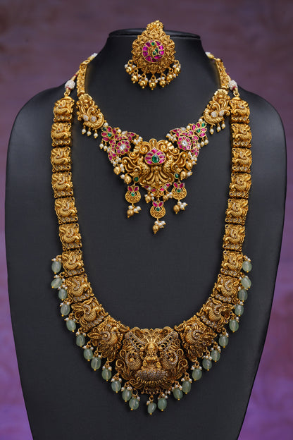 NJCM295 - Antique style Jadau Kundan Layered set