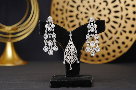 NJE268 - Zircon Earrings and Mangtika