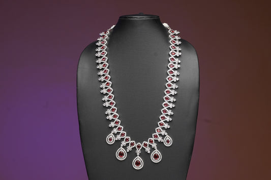 NJN230 - Royal cubic zircon long Necklace