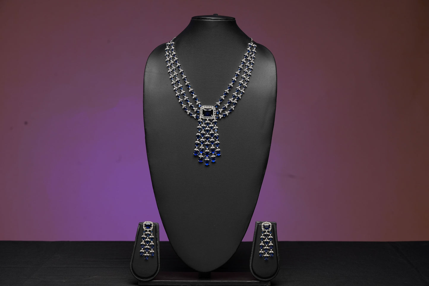 NJNS148 - MultiLayered Diamante Necklace set