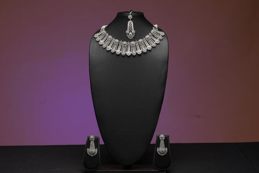 NJNS221 - Cubic Zircon Necklace set