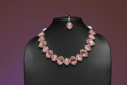 NJNS199 - Pink Faux Diamond set