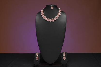 NJNS199 - Pink Faux Diamond set