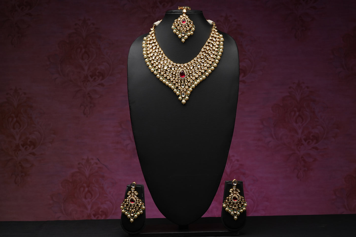 NJNS218 - Royal Kundan Necklace set