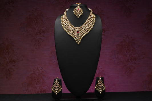 NJNS218 - Royal Kundan Necklace set