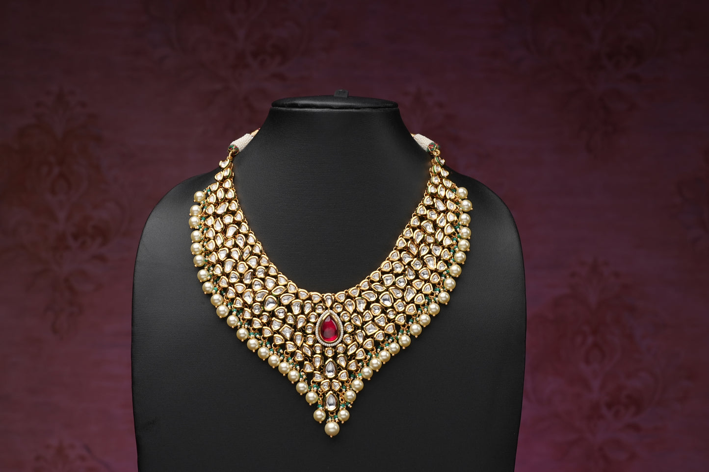 NJNS218 - Royal Kundan Necklace set