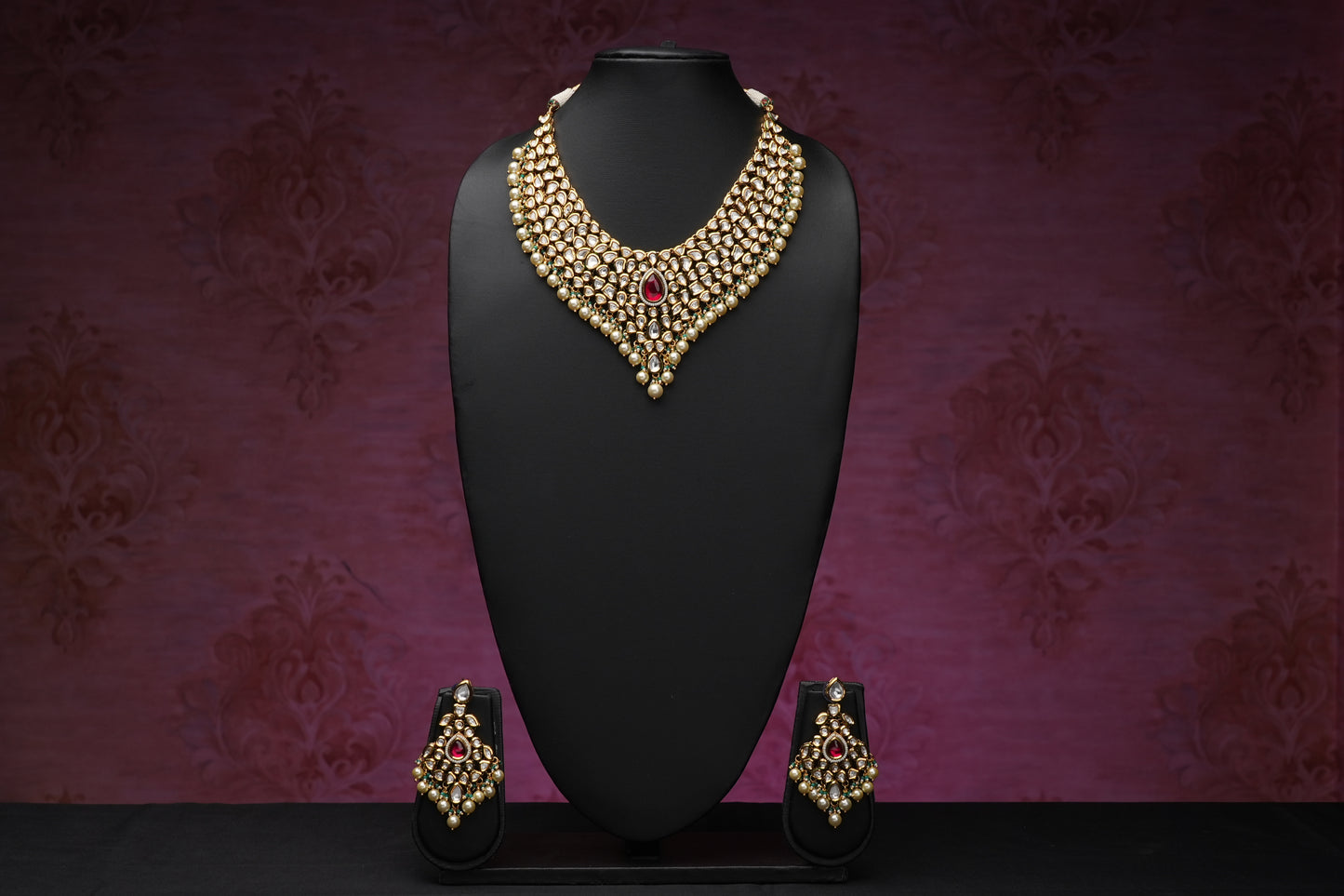 NJNS218 - Royal Kundan Necklace set