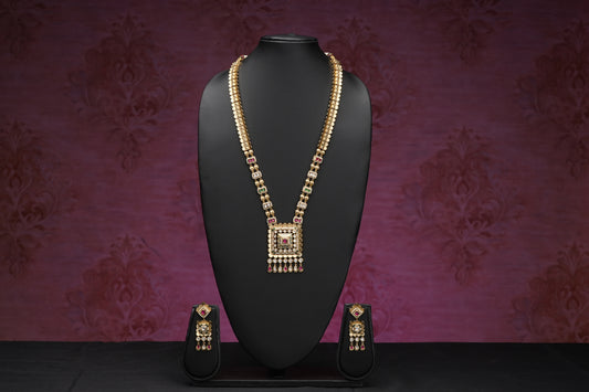 NJLS215 - Mid Length Meenakari Necklace set
