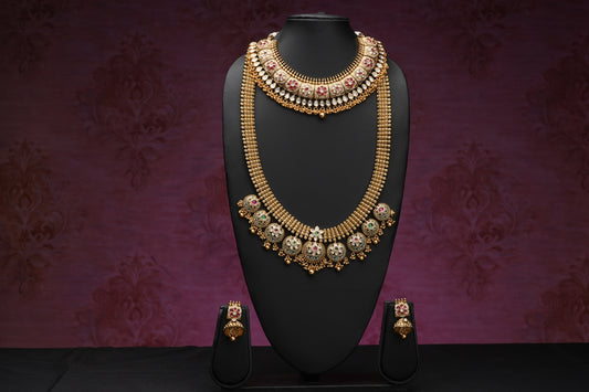 NJCM241 - Meenakari Kundan Necklace set