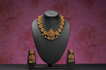 NJNS190 - Lakshmi themed Antique temple set