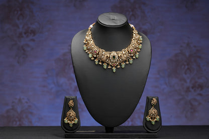 NJNS207 - Victorian style temple necklace set