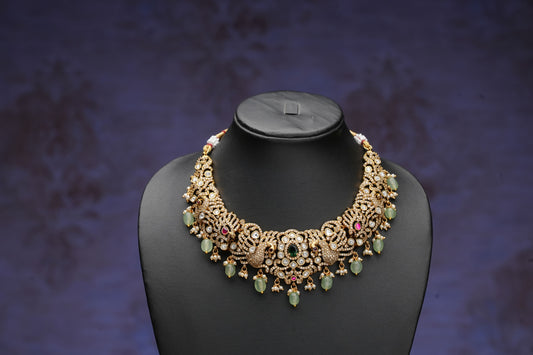 NJN260 - Victorian design temple Necklace