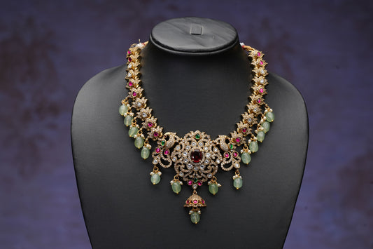 NJN261 - Victorian style Kundan Necklace