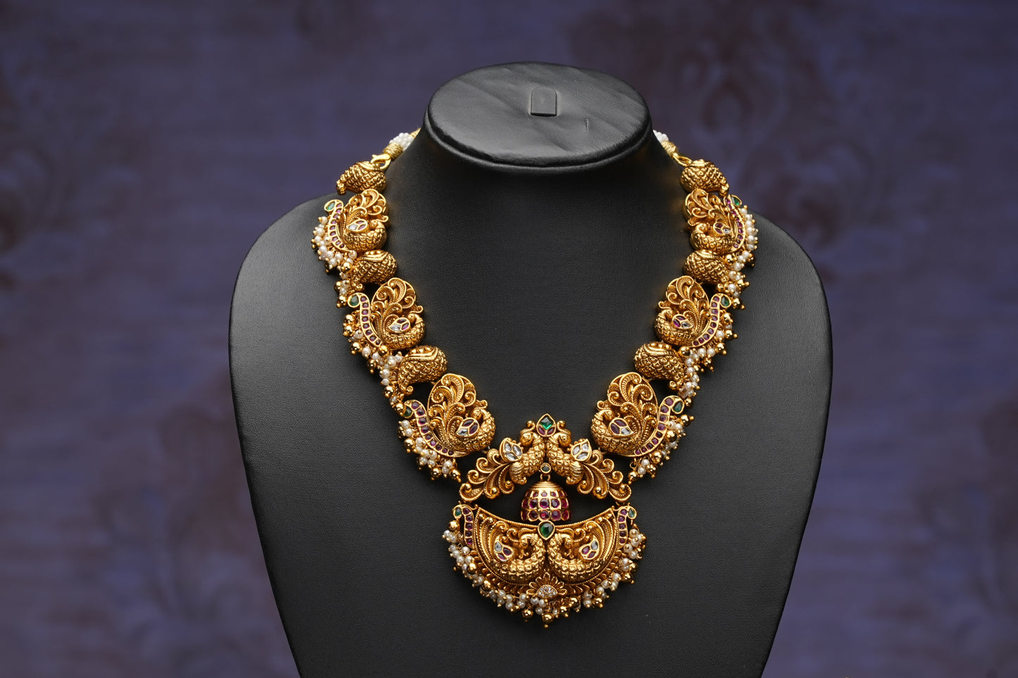 NJNS209 - Peacock themed Necklace set
