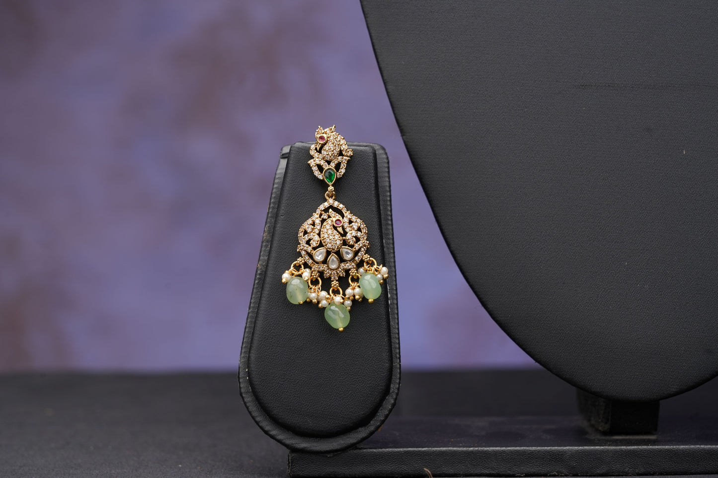 NJNS207 - Victorian style temple necklace set